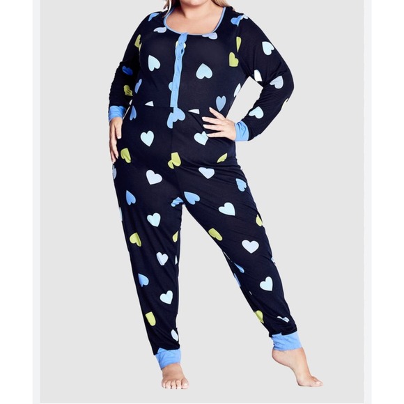 Avenue Women's Plus Size Relaxed Fit Print Onesie Sz 14/16 * Wom1107 - Picture 1 of 7